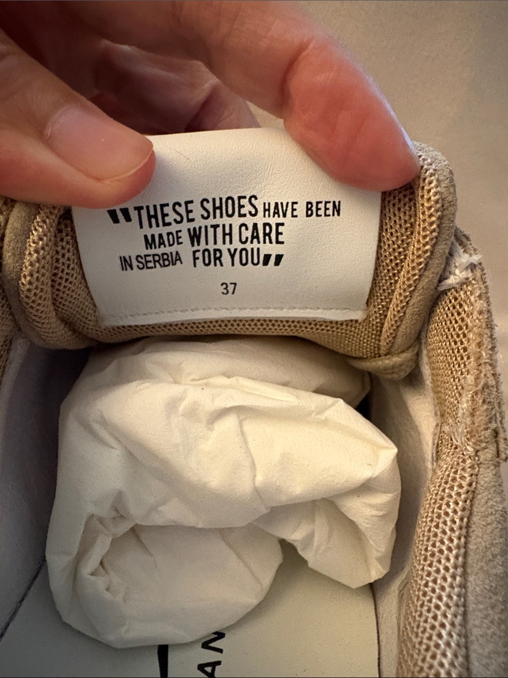 NWT VOILE BLANCHE JULIA Suede Sneaker in Beige - Platino - Picture 13 of 16